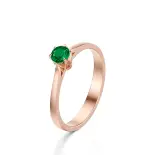 pierścionek z różowego złota ze szmaragdem AJPZ_016